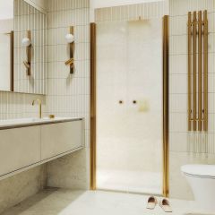 Душевая дверь двустворчатая на монопетлях Maybahglass (Майбахгласс) 1980х800 мм, стекло 6 мм Сатин MGD-435-3