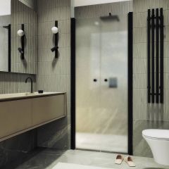 Душевая дверь двустворчатая на монопетлях Maybahglass (Майбахгласс) 1980х890 мм, стекло 6 мм Сатин MGD-436-6