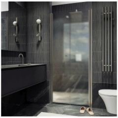 Душевая дверь двустворчатая на монопетлях Maybahglass (Майбахгласс) 1980х890 мм, стекло 6 мм Сатин MGD-436-5