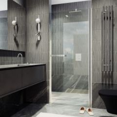 Душевая дверь на монопетле Maybahglass (Майбахгласс) 1980х600 мм, стекло 8 мм Бесцветное MGD-446-5