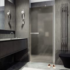 Душевая дверь на монопетле Maybahglass (Майбахгласс) 1980х600 мм, стекло 8 мм Бронза матовая MGD-450-5