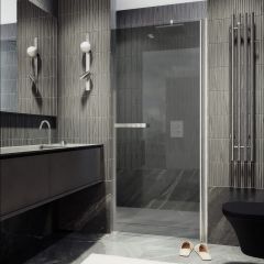 Душевая дверь на монопетле Maybahglass (Майбахгласс) 1980х900 мм, стекло 8 мм Графит MGD-461-5