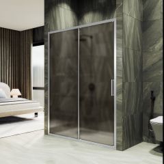 Душевая дверь раздвижная Maybahglass (Майбахгласс) 1950х1200 мм, стекло 6 мм Бронза матовая MGD-1542-5