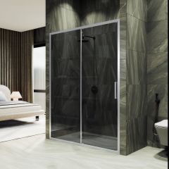 Душевая дверь раздвижная Maybahglass (Майбахгласс) 1950х1500 мм, стекло 6 мм Графит MGD-1285-5