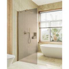 Душевая перегородка в профиле Maybahglass (Майбахгласс) 1950х1190 мм, стекло 8 мм Бронза матовая MGD-685-3ш