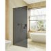 Душевая перегородка в профиле Maybahglass (Майбахгласс) 1950х1190 мм, стекло 8 мм Графит MGD-686-3у