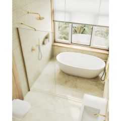 Душевая перегородка в профиле Maybahglass (Майбахгласс) 1950х1190 мм, стекло 8 мм Сатин MGD-688-3ш