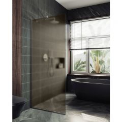Душевая перегородка в профиле Maybahglass (Майбахгласс) 1950х690 мм, стекло 8 мм Бронза матовая MGD-703-4у