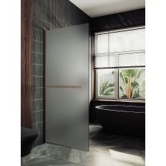 Душевая перегородка в профиле Maybahglass (Майбахгласс) 1950х690 мм, стекло 8 мм Сатин, полотенцедержатель MGD-725-2у