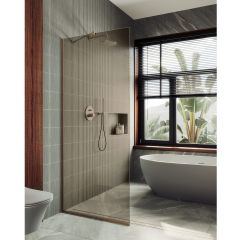 Душевая перегородка в профиле Maybahglass (Майбахгласс) 1950х790 мм, стекло 8 мм Бронза MGD-696-2у