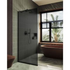Душевая перегородка в профиле Maybahglass (Майбахгласс) 1950х790 мм, стекло 8 мм Графит матовый MGD-699-6у