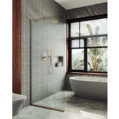 Душевая перегородка в профиле Maybahglass (Майбахгласс) 1950х790 мм, стекло 8 мм Сатин MGD-700-2у