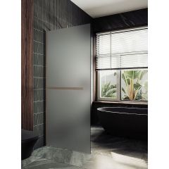 Душевая перегородка в профиле Maybahglass (Майбахгласс) 1950х790 мм, стекло 8 мм Сатин, полотенцедержатель MGD-731-2ш