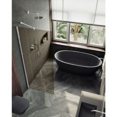 Душевая перегородка в профиле Maybahglass (Майбахгласс) 1950х890 мм, стекло 8 мм Бронза MGD-691-1ш