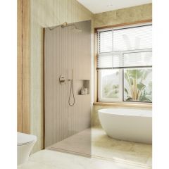 Душевая перегородка в профиле Maybahglass (Майбахгласс) 1950х990 мм, стекло 8 мм Бронза MGD-1353-3ш