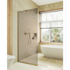 Душевая перегородка в профиле Maybahglass (Майбахгласс) 1950х990 мм, стекло 8 мм Бронза MGD-1353-3у