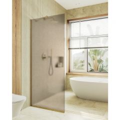 Душевая перегородка в профиле Maybahglass (Майбахгласс) 1950х990 мм, стекло 8 мм Бронза матовая MGD-1354-3у