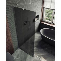 Душевая перегородка в профиле Maybahglass (Майбахгласс) 1950х990 мм, стекло 8 мм Графит матовый MGD-1356-4у