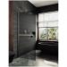 Душевая перегородка в профиле Maybahglass (Майбахгласс) 1950х990 мм, стекло 8 мм Графит матовый, полотенцедержатель MGD-1462-5ш