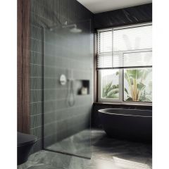 Душевая перегородка в профиле Maybahglass (Майбахгласс) 1950х990 мм, стекло 8 мм Сатин MGD-1357-4у