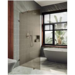 Душевая перегородка коннектор стена-стекло Maybahglass (Майбахгласс) 1950х790 мм, стекло 8 мм Бронза матовая MGD-265-2