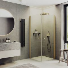 Душевой угол на монопетлях Maybahglass (Майбахгласс) 800х800х1980 мм, стекло 6 мм Бесцветное MGY-1291-3