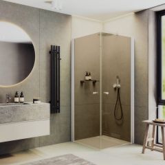 Душевой угол на монопетлях Maybahglass (Майбахгласс) 800х800х1980 мм, стекло 6 мм Бронза MGY-1297-1