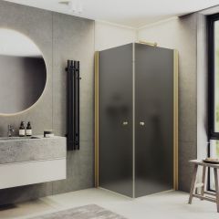 Душевой угол на монопетлях Maybahglass (Майбахгласс) 800х800х1980 мм, стекло 6 мм Графит матовый MGY-1295-3