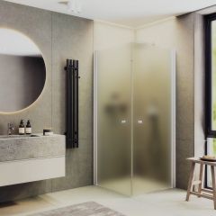 Душевой угол на монопетлях Maybahglass (Майбахгласс) 800х800х1980 мм, стекло 6 мм Сатин MGY-1293-1