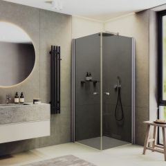 Душевой угол на монопетлях Maybahglass (Майбахгласс) 900х900х1980 мм, стекло 6 мм Графит MGY-1300-5