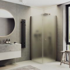 Душевой угол на монопетлях Maybahglass (Майбахгласс) 900х900х1980 мм, стекло 6 мм Сатин MGY-1294-2