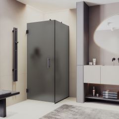 Душевой угол на петлях Maybahglass (Майбахгласс) 1000х1000х1950 мм, стекло 8 мм Графит матовый MGY-1310-6