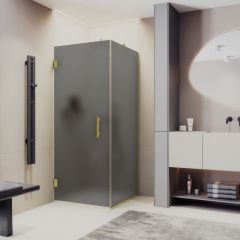 Душевой угол на петлях Maybahglass (Майбахгласс) 900х900х1950 мм, стекло 8 мм Графит матовый MGY-1307-3