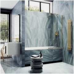 Шторка для ванны в профиле Maybahglass (Майбахгласс) 1400х640 мм, стекло 6 мм Бесцветное MGV-144-3у