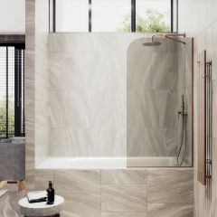 Шторка для ванны в профиле Maybahglass (Майбахгласс) 1400х640 мм, стекло 6 мм Бронза MGV-147-2у