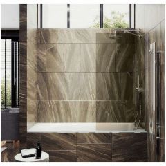 Шторка для ванны в профиле Maybahglass (Майбахгласс) 1400х300 мм, стекло 8 мм Бронза MGV-250-4ш