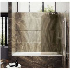 Шторка для ванны в профиле Maybahglass (Майбахгласс) 1400х300 мм, стекло 8 мм Бронза матовая MGV-249-4у