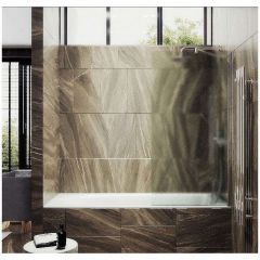 Шторка для ванны в профиле Maybahglass (Майбахгласс) 1400х300 мм, стекло 8 мм Сатин MGV-253-4ш