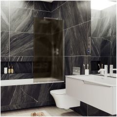 Шторка для ванны в профиле Maybahglass (Майбахгласс) 1400х500 мм, стекло 8 мм Бронза матовая MGV-73-4у