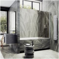 Шторка для ванны в профиле Maybahglass (Майбахгласс) 1400х600 мм, стекло 8 мм Бронза MGV-68-1ш