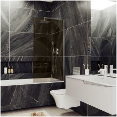 Шторка для ванны в профиле Maybahglass (Майбахгласс) 1400х800 мм, стекло 8 мм Бронза MGV-70-4у