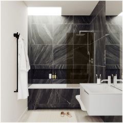 Шторка для ванны в профиле Maybahglass (Майбахгласс) 1400х900 мм, стекло 8 мм Бронза MGV-71-4у