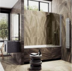 Шторка для ванны поворотная на монопетле Maybahglass (Майбахгласс) 1400х700 мм, стекло 8 мм Бронза MGV-627-5