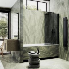 Шторка для ванны поворотная на монопетле Maybahglass (Майбахгласс) 1400х800 мм, стекло 6 мм Графит MGV-623-6