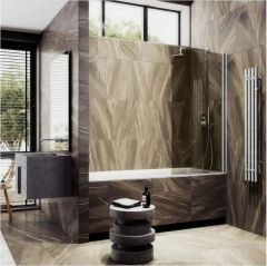 Шторка для ванны поворотная на монопетле Maybahglass (Майбахгласс) 1400х800 мм, стекло 8 мм Бронза MGV-633-5