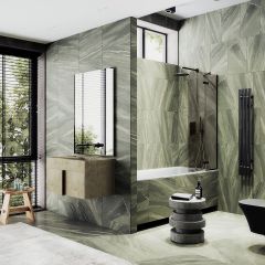 Шторка для ванны поворотная с добором Maybahglass (Майбахгласс) 1400х990 мм, стекло 6 мм Бронза MGV-916-6