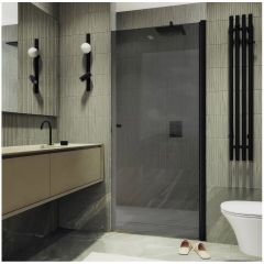 Душевая дверь на монопетле Maybahglass (Майбахгласс) 1980х700 мм, стекло 6 мм Графит MGD-1672-6