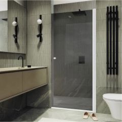 Душевая дверь на монопетле Maybahglass (Майбахгласс) 1980х700 мм, стекло 6 мм Графит MGD-1672-1