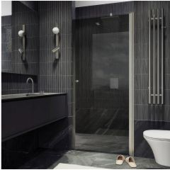 Душевая дверь на монопетле Maybahglass (Майбахгласс) 1980х700 мм, стекло 6 мм Графит MGD-1672-5