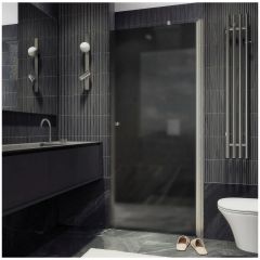 Душевая дверь на монопетле Maybahglass (Майбахгласс) 1980х700 мм, стекло 6 мм Графит матовый MGD-1673-5